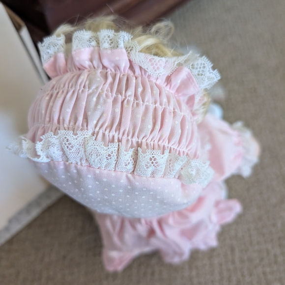 Pink Porcelain Doll with Lace Dress - Picture 8 of 9
